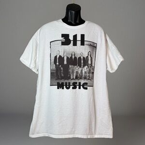 311 Music Band Photo Album Graphics Official Merch White Men’s T-Shirt Size XXL